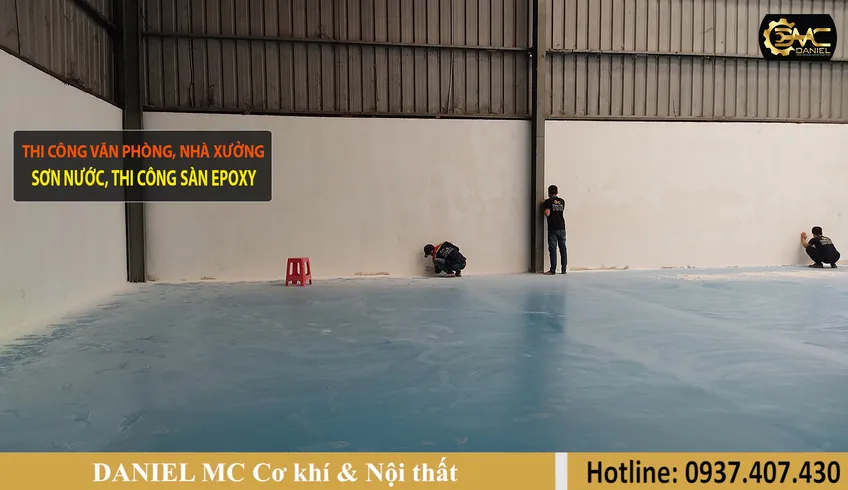 Thi công sơn Epoxy cho phòng sạch, sơn nền nhà xưởng, sơn Epoxy nền nhà xưởng trọn gói - Gò Vấp HCM