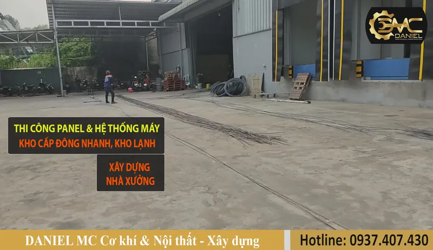 Thi công kho panel chứa hàng, công tác san lấp mặt bằng và thi công xây dựng nhà xưởng trọn gói - Thủ Đức