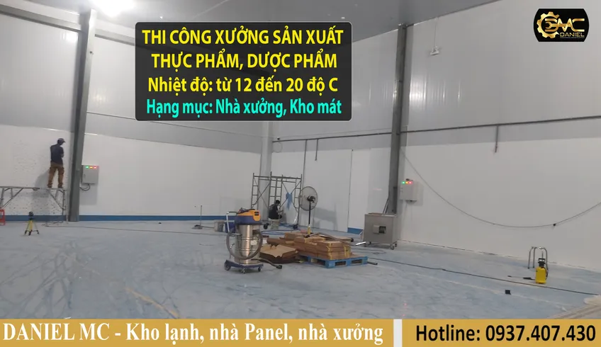 Thi công và xây dựng nhà máy sản xuất thực phẩm, thiết kế thi công kho lạnh thực phẩm - Bình Dương