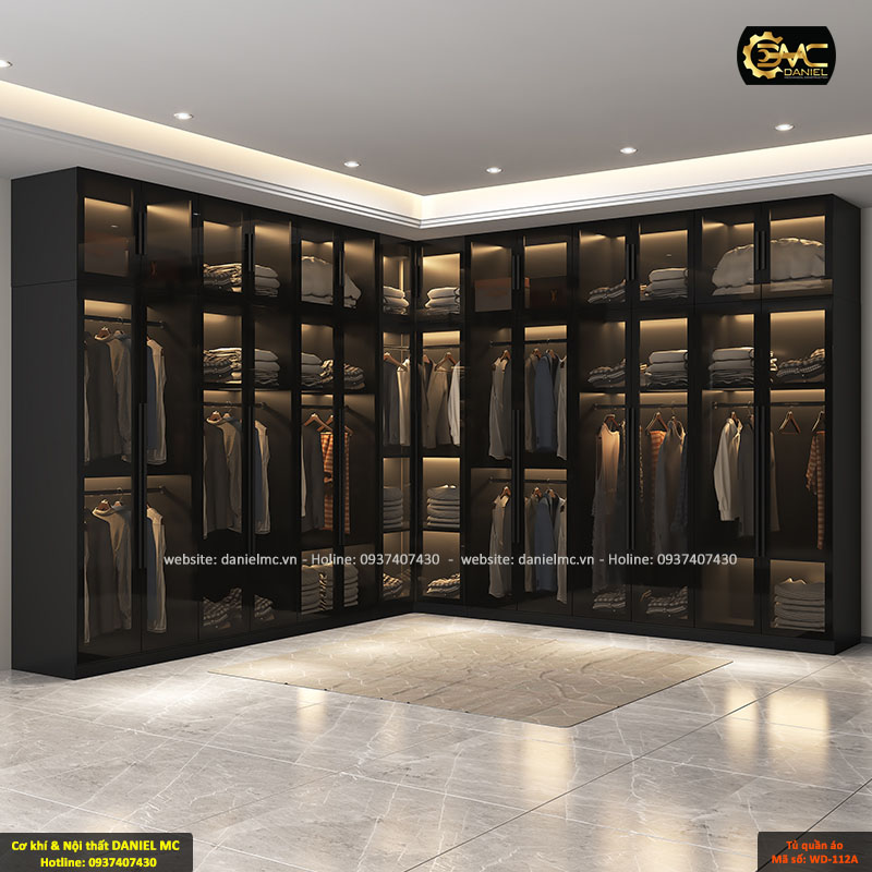 Tủ quần áo Acrylic bóng gương WD-112A Tủ quần áo Acrylic bóng gương WD-112A