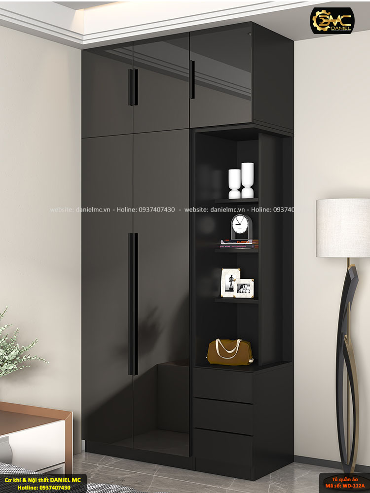 Tủ quần áo Acrylic bóng gương WD-112A Tủ quần áo Acrylic bóng gương WD-112A