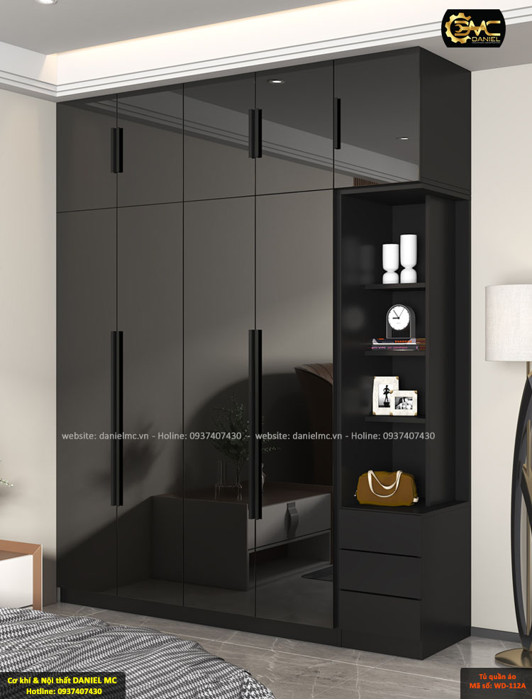 Tủ quần áo Acrylic bóng gương WD-112A Tủ quần áo Acrylic bóng gương WD-112A