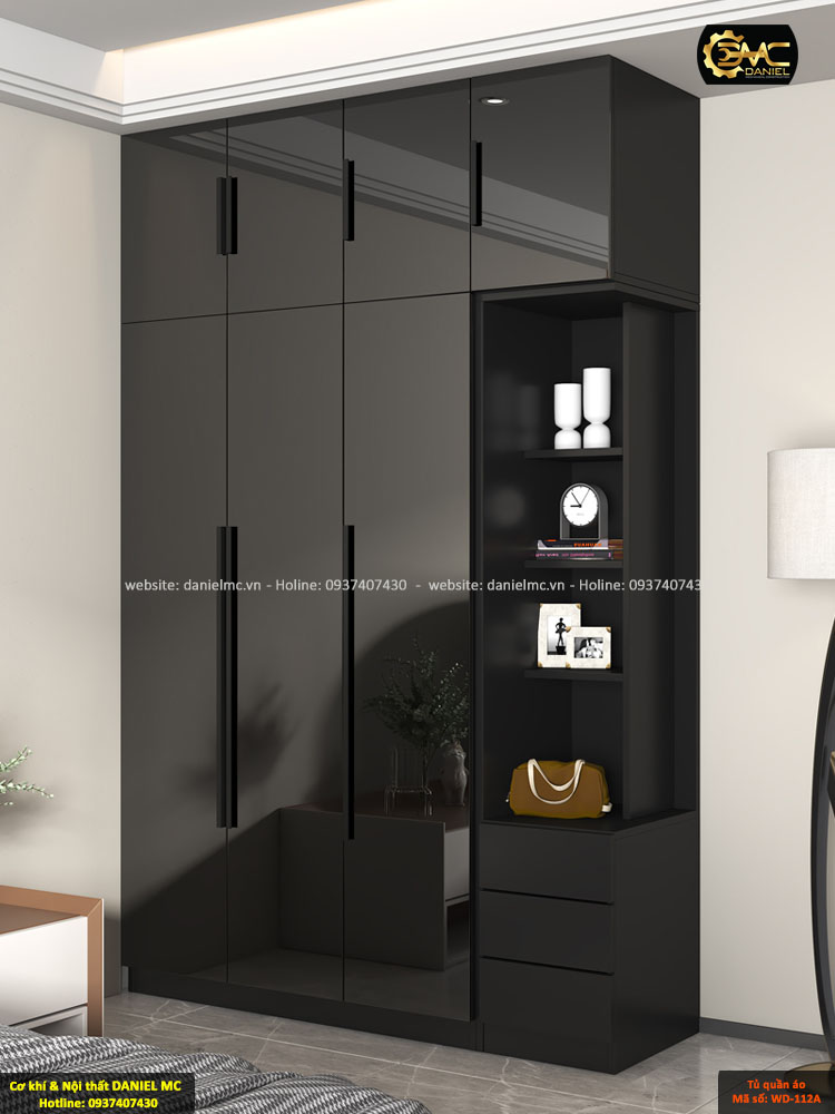 Tủ quần áo Acrylic bóng gương WD-112A Tủ quần áo Acrylic bóng gương WD-112A