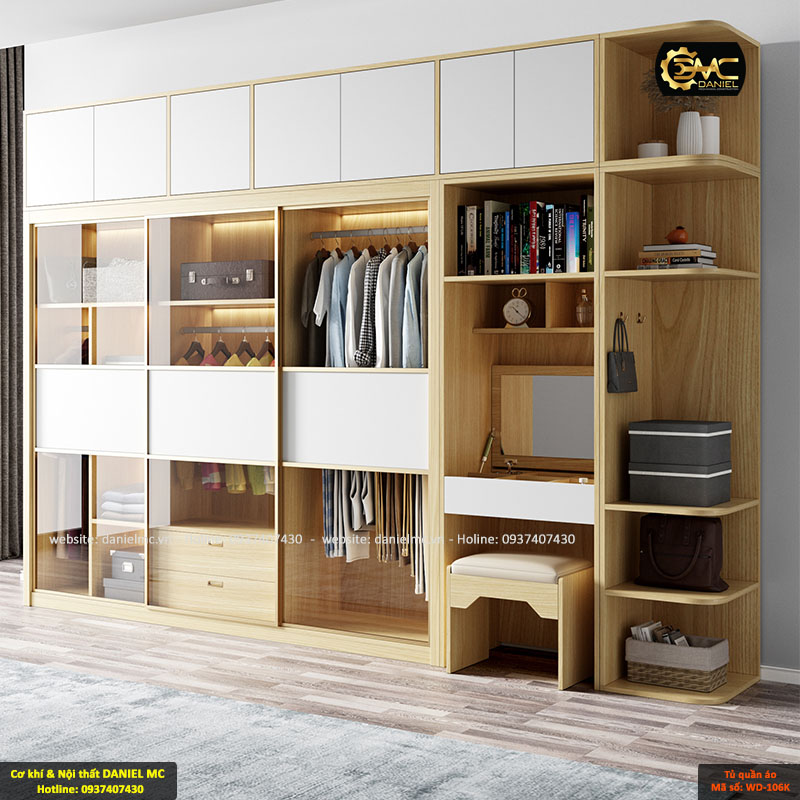 Tủ quần áo cánh kính WD-106K Tủ quần áo cánh kính WD-106K