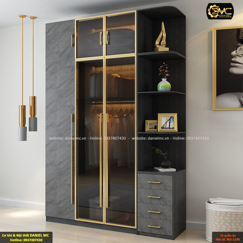 Tủ quần áo cánh kính WD-119K Tủ quần áo cánh kính WD-119K