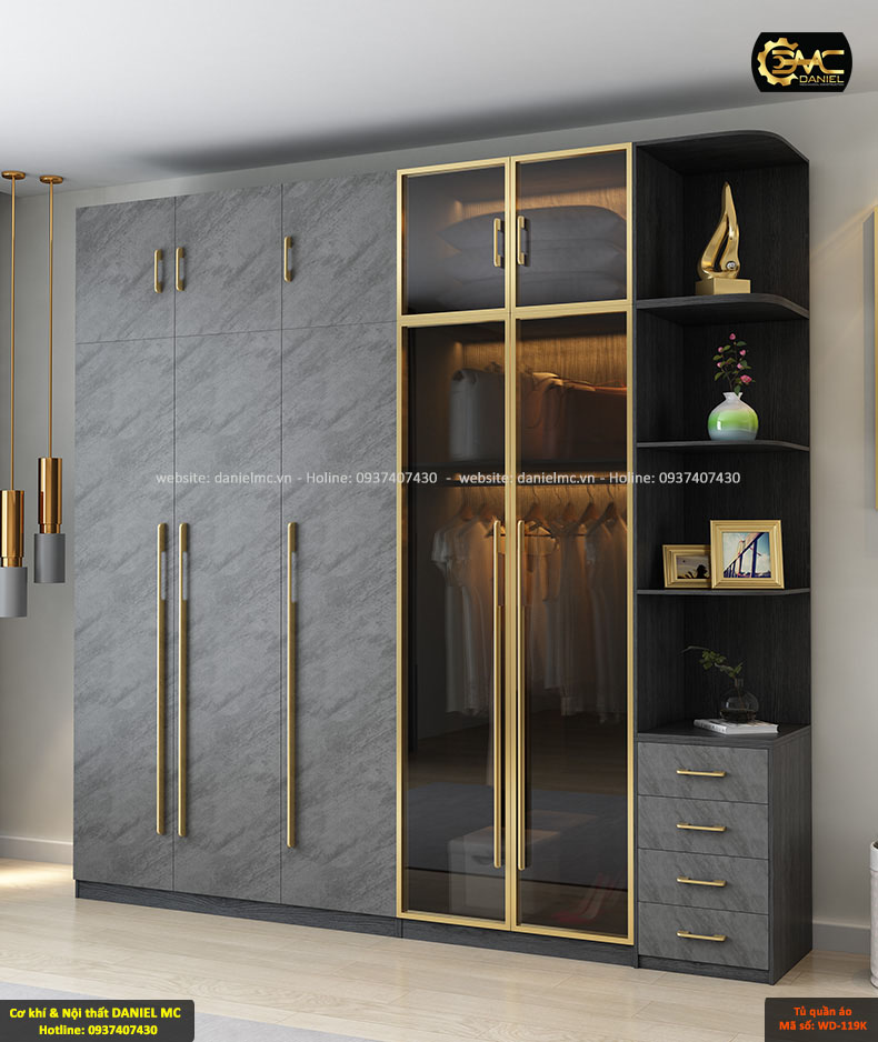 Tủ quần áo cánh kính WD-119K Tủ quần áo cánh kính WD-119K