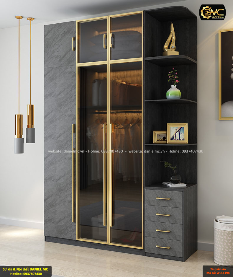 Tủ quần áo cánh kính WD-119K Tủ quần áo cánh kính WD-119K