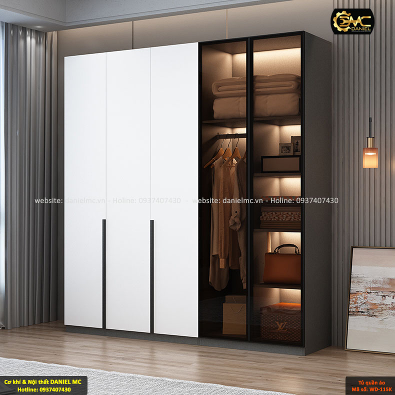 Tủ quần áo cánh kính WD-115K Tủ quần áo cánh kính WD-115K