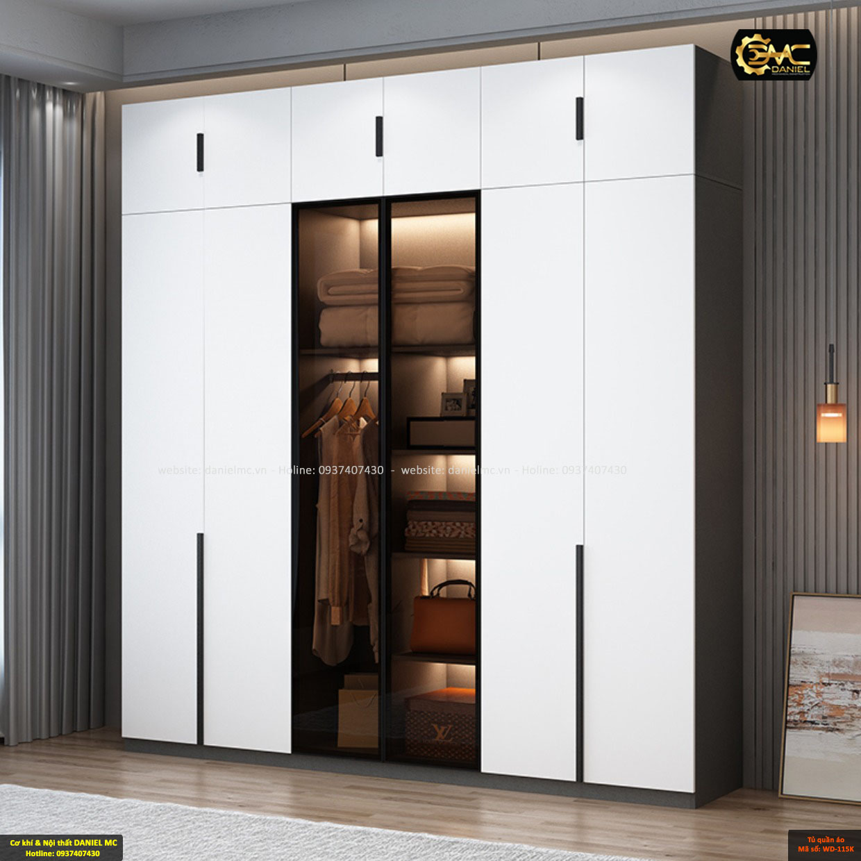 Tủ quần áo cánh kính WD-115K Tủ quần áo cánh kính WD-115K