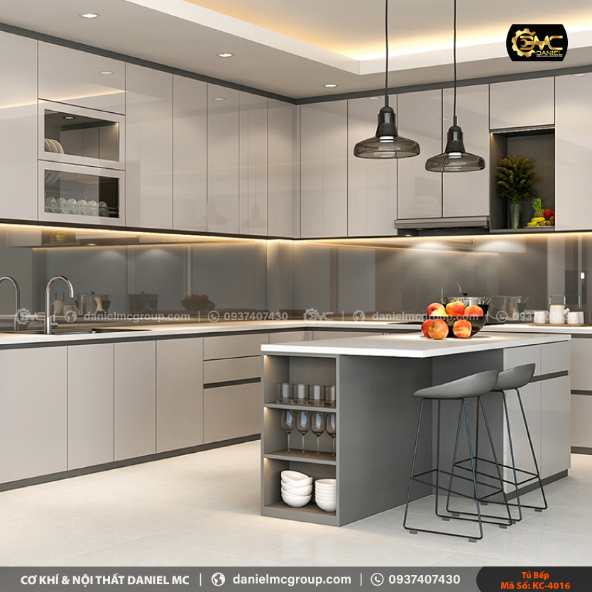 Tủ bếp đẹp KC-4016 Tủ bếp đẹp KC-4016