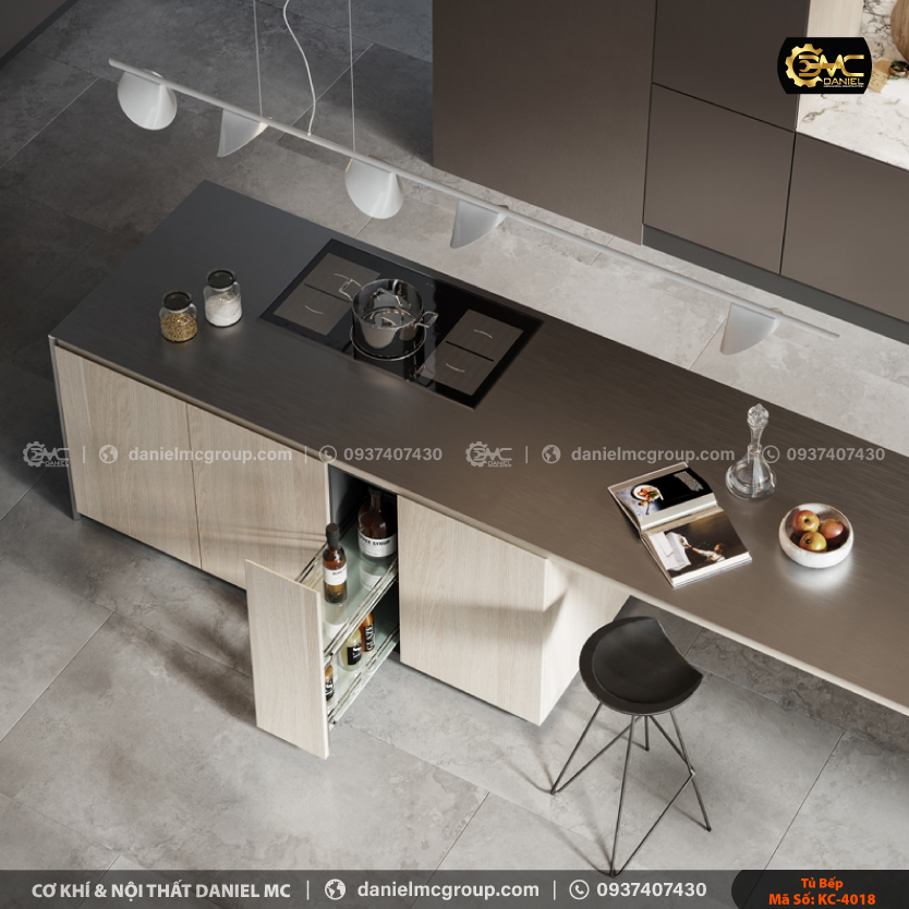 Tủ bếp đẹp KC-4018 Tủ bếp đẹp KC-4018