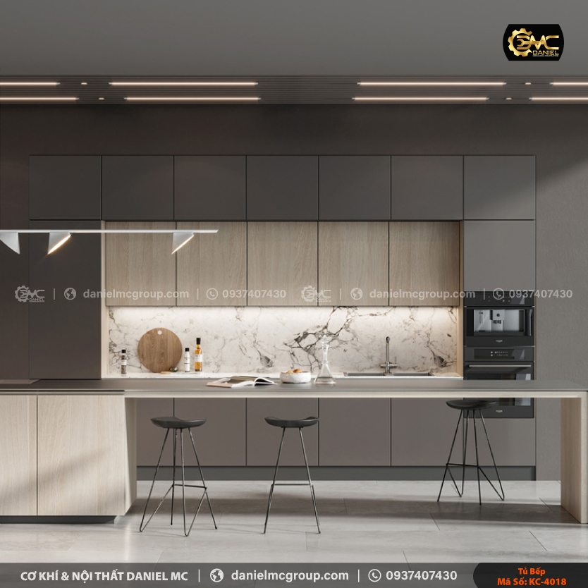 Tủ bếp đẹp KC-4018 Tủ bếp đẹp KC-4018