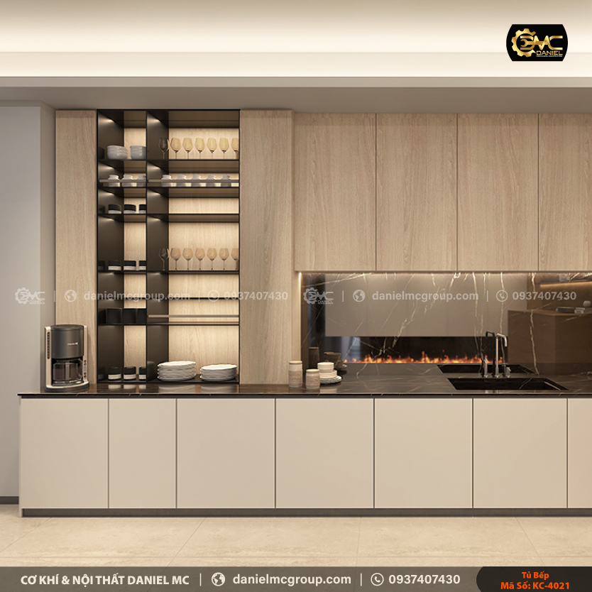 Tủ bếp đẹp KC-4021 Tủ bếp đẹp KC-4021