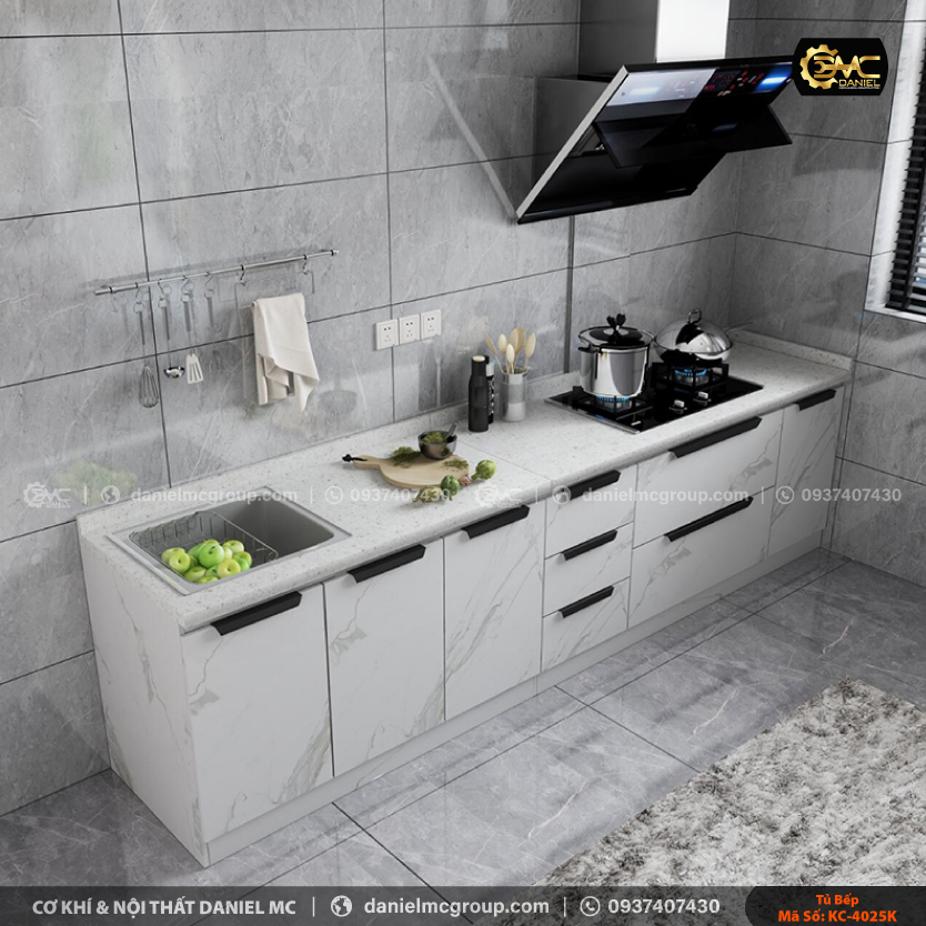Tủ bếp nhôm kính KC-4025K Tủ bếp nhôm kính KC-4025K