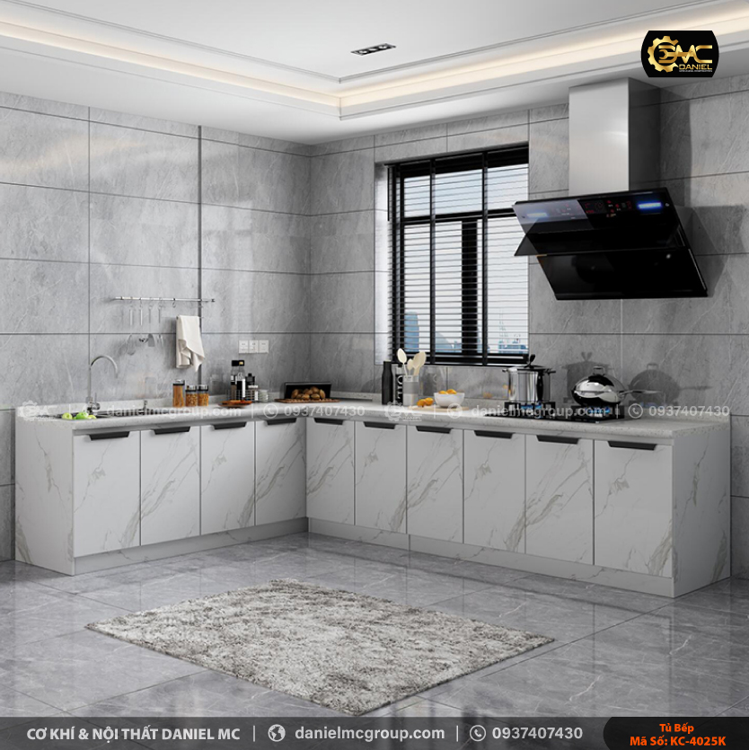 Tủ bếp nhôm kính KC-4025K Tủ bếp nhôm kính KC-4025K