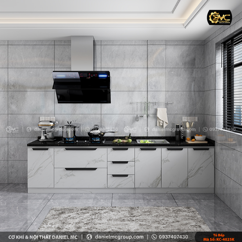 Tủ bếp nhôm kính KC-4025K Tủ bếp nhôm kính KC-4025K