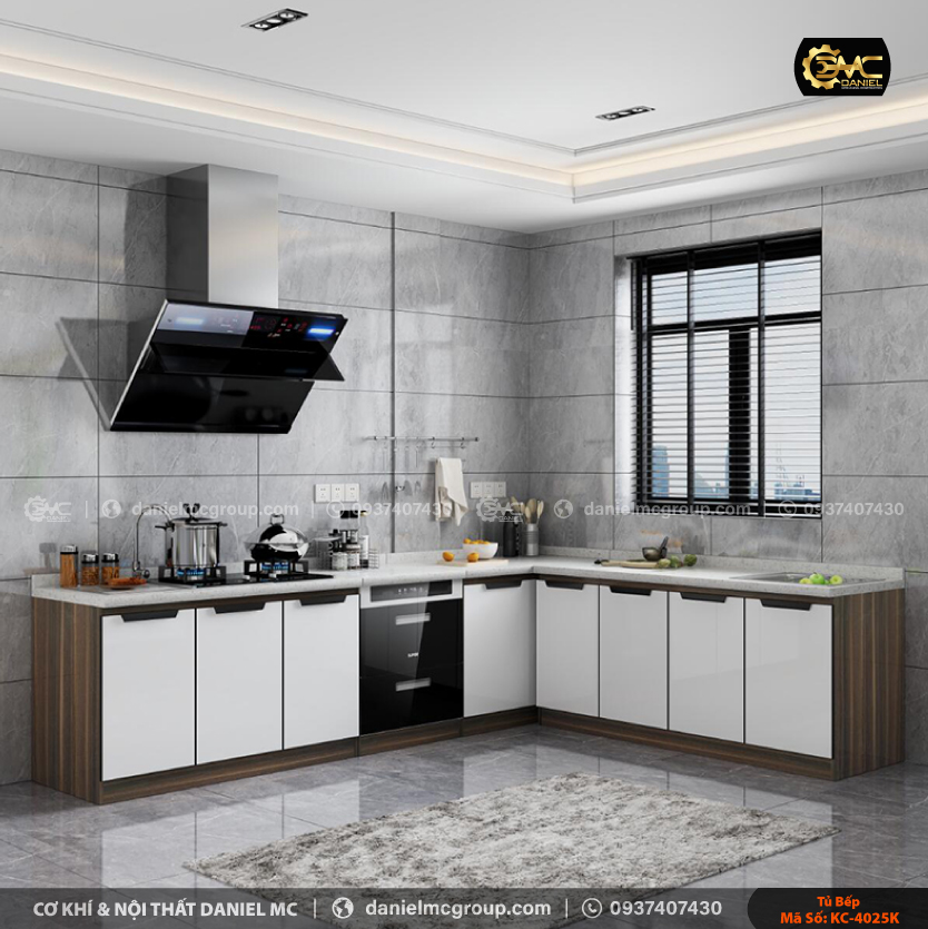Tủ bếp nhôm kính KC-4025K Tủ bếp nhôm kính KC-4025K
