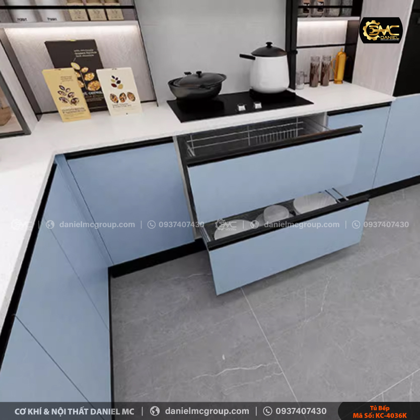 Tủ bếp nhôm kính KC-4036K Tủ bếp nhôm kính KC-4036K