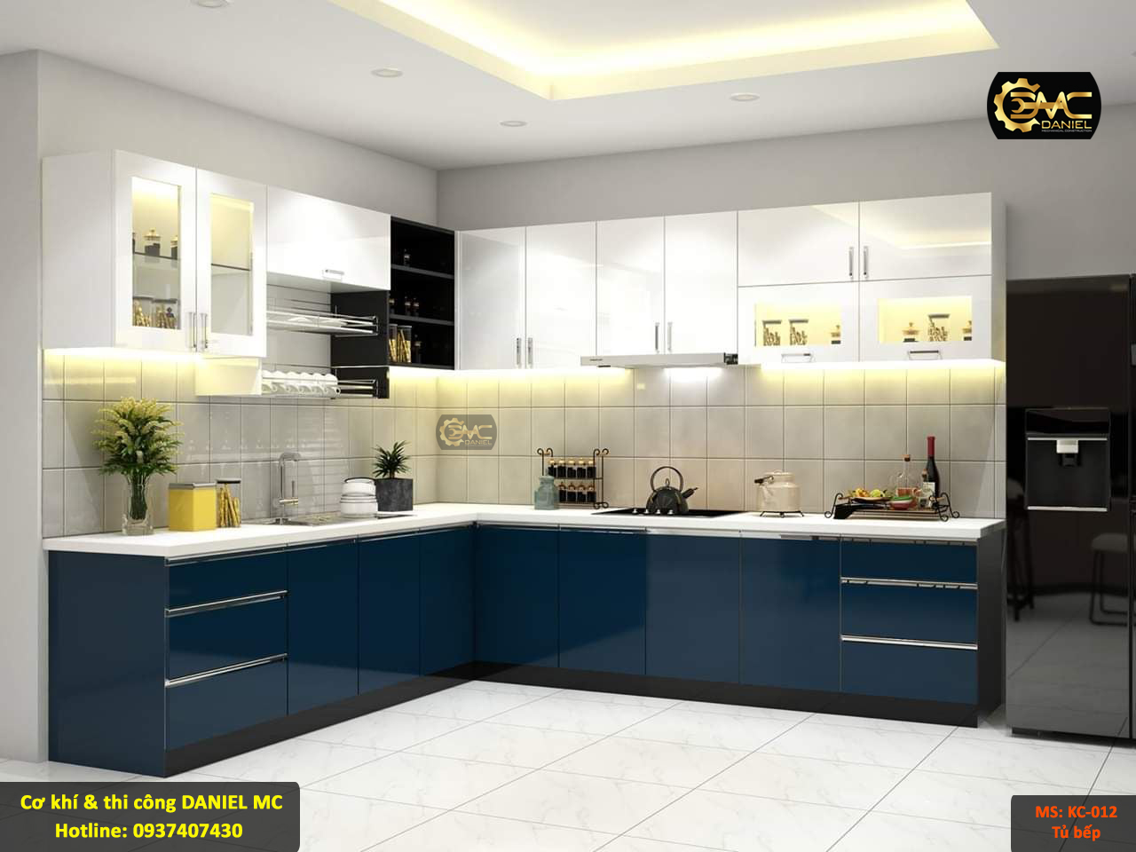 Thi công tủ bếp KC12 Thi công tủ bếp KC12
