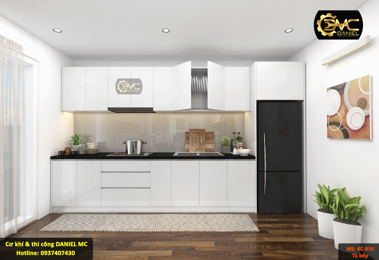Thi công tủ bếp KC16 Thi công tủ bếp KC16