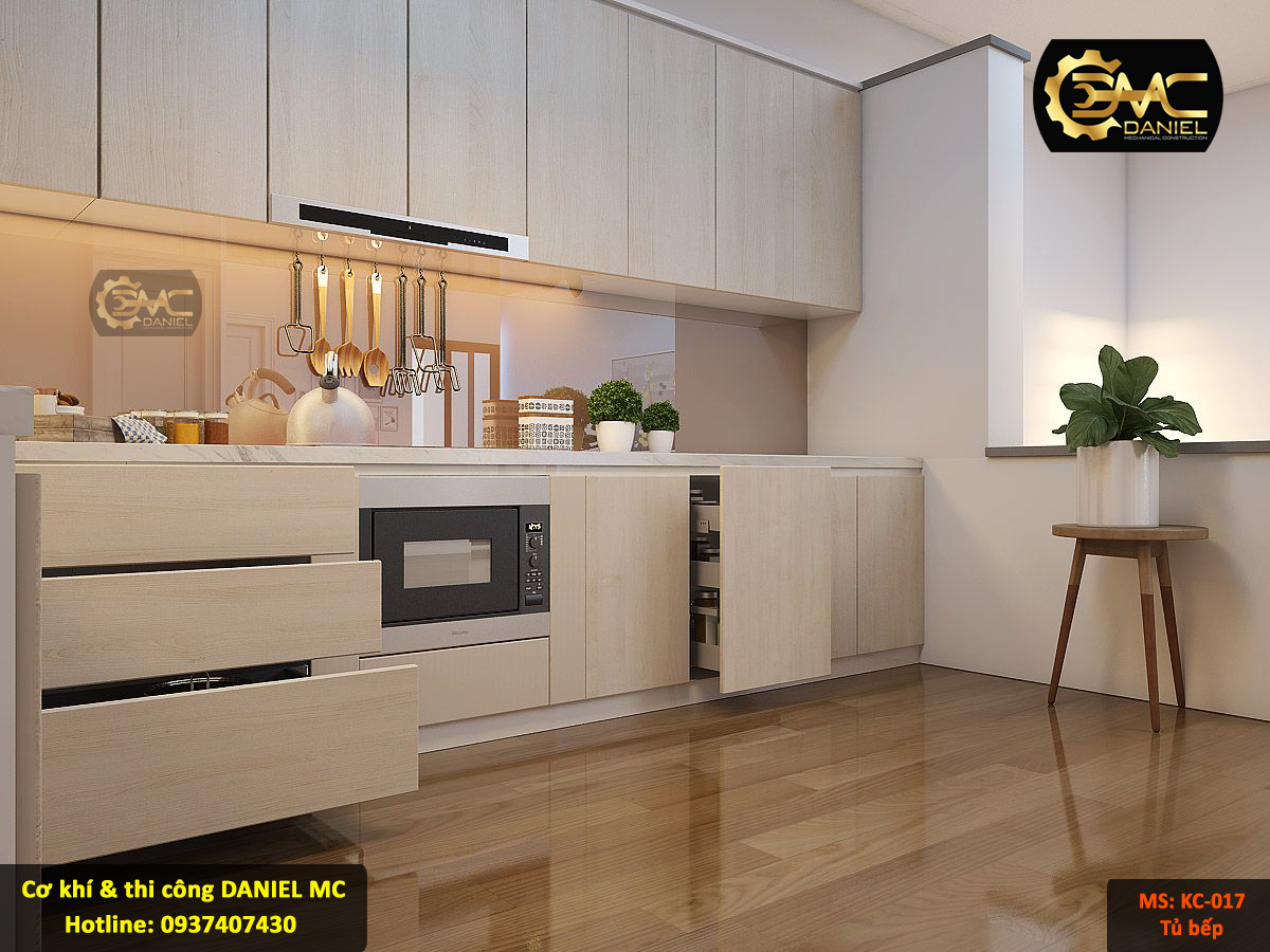 Thi công tủ bếp KC17 Thi công tủ bếp KC17