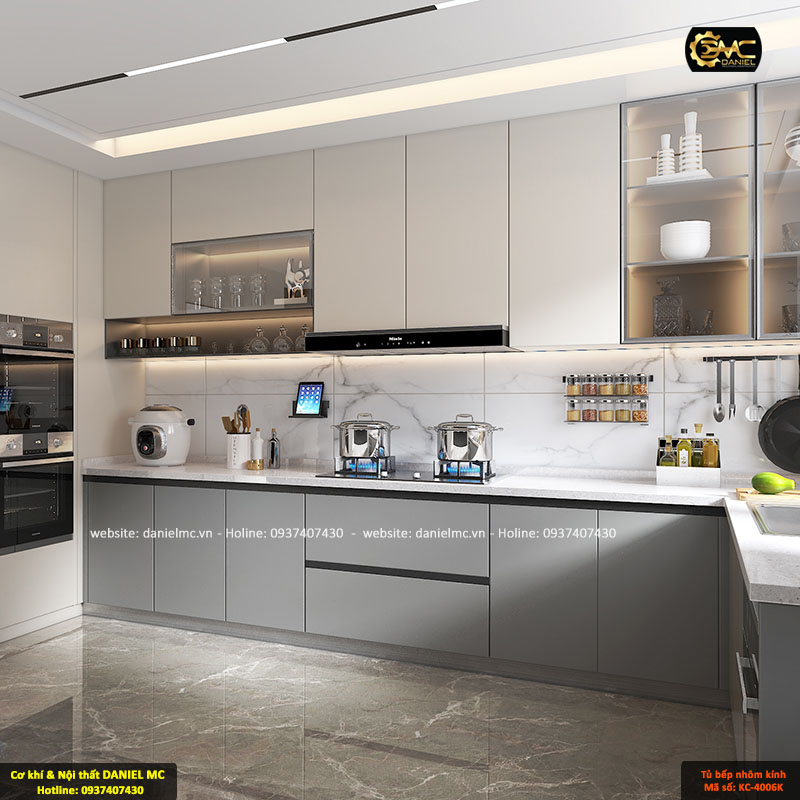 Tủ bếp nhôm kính KC-4006K Tủ bếp nhôm kính KC-4006K