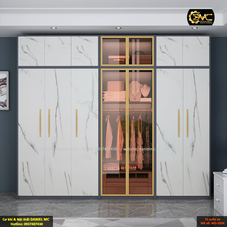 Tủ quần áo cánh kính WD-103K Tủ quần áo cánh kính WD-103K
