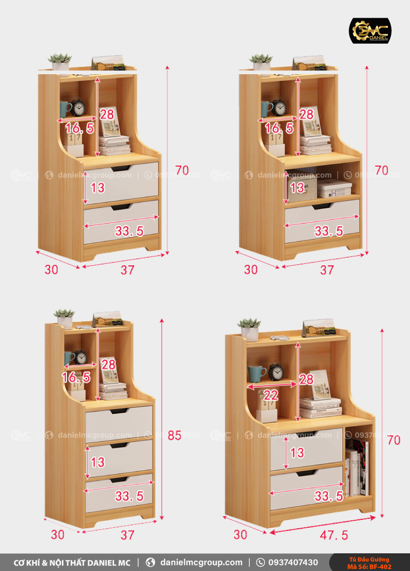 Tủ đầu giường BF-402 Tủ đầu giường BF-402