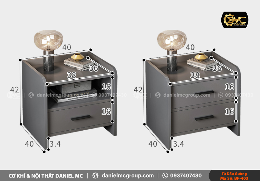 Tủ đầu giường BF-402 Tủ đầu giường BF-402