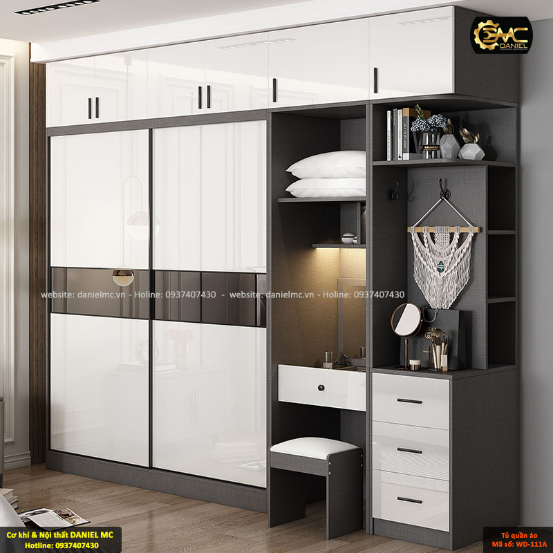 Tủ quần áo Acrylic bóng gương WD-111A Tủ quần áo Acrylic bóng gương WD-111A