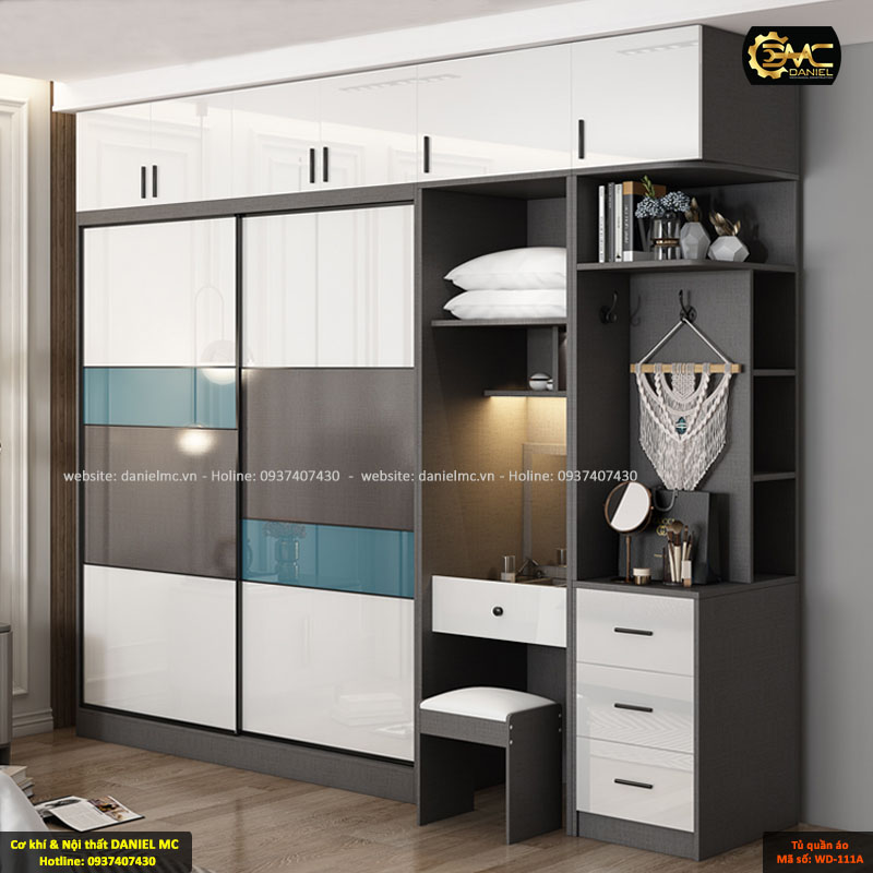 Tủ quần áo Acrylic bóng gương WD-111A Tủ quần áo Acrylic bóng gương WD-111A