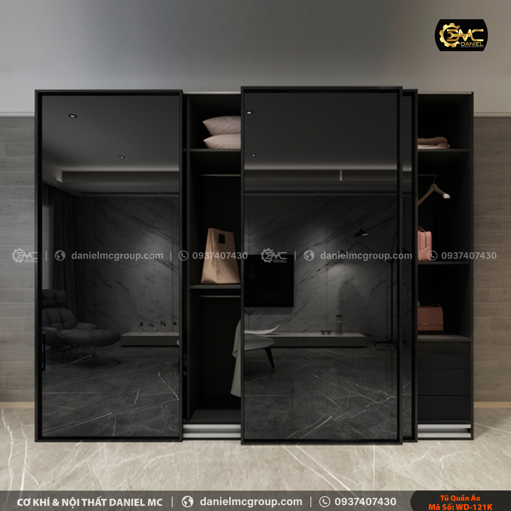 Tủ áo cánh kính WD-121K Tủ áo cánh kính WD-121K