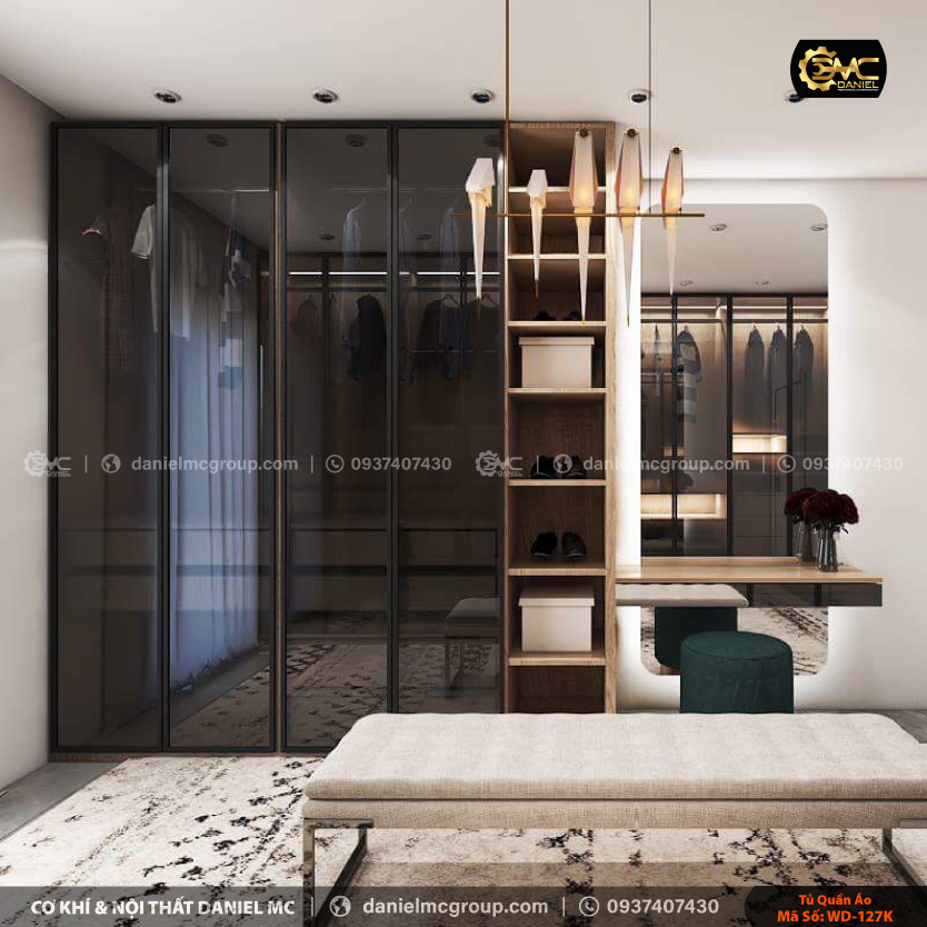 Tủ quần áo cánh kính WD-127K Tủ quần áo cánh kính WD-127K