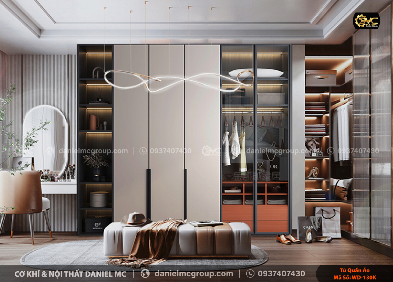 Tủ quần áo cánh kính WD-130K Tủ quần áo cánh kính WD-130K