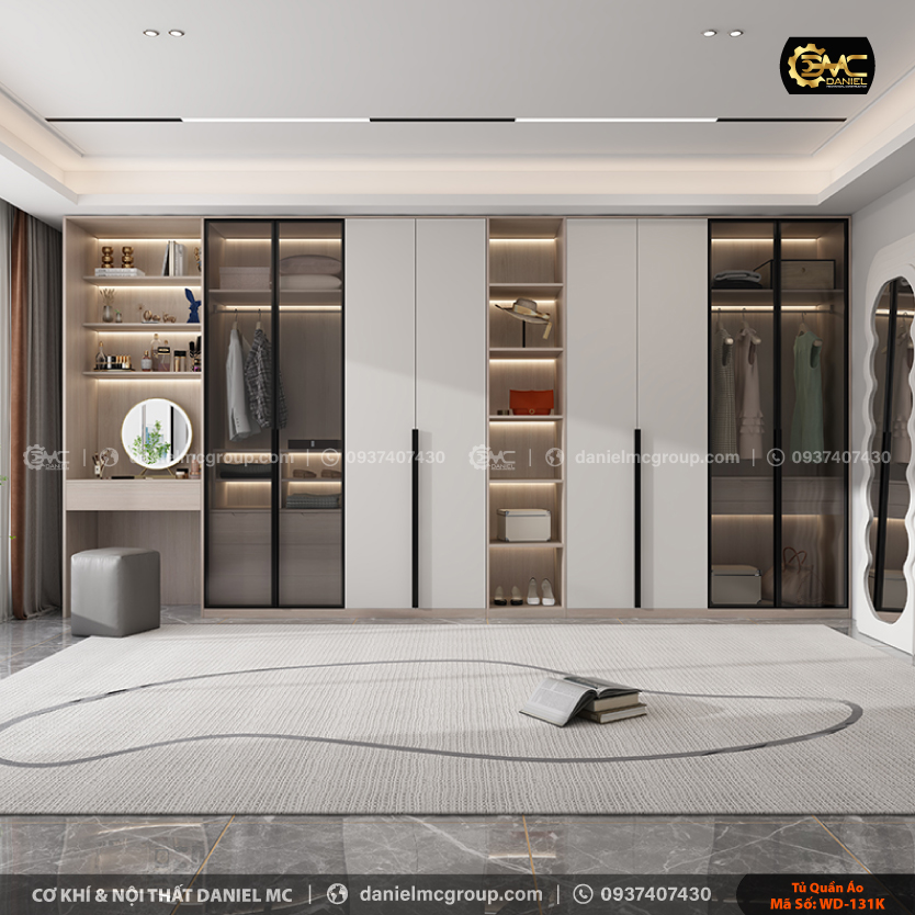 Tủ quần áo cánh kính WD-131K Tủ quần áo cánh kính WD-131K