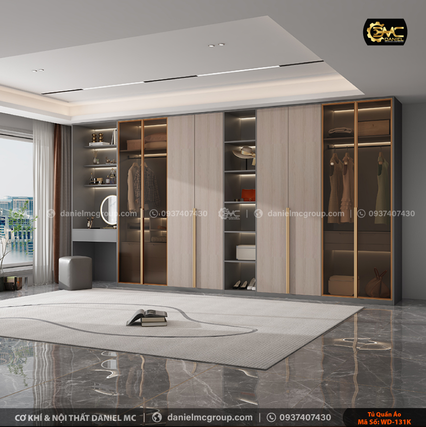 Tủ quần áo cánh kính WD-131K Tủ quần áo cánh kính WD-131K
