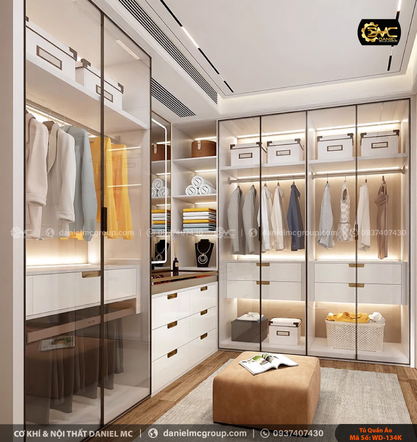 Tủ quần áo cánh kính WD-134K Tủ quần áo cánh kính WD-134K