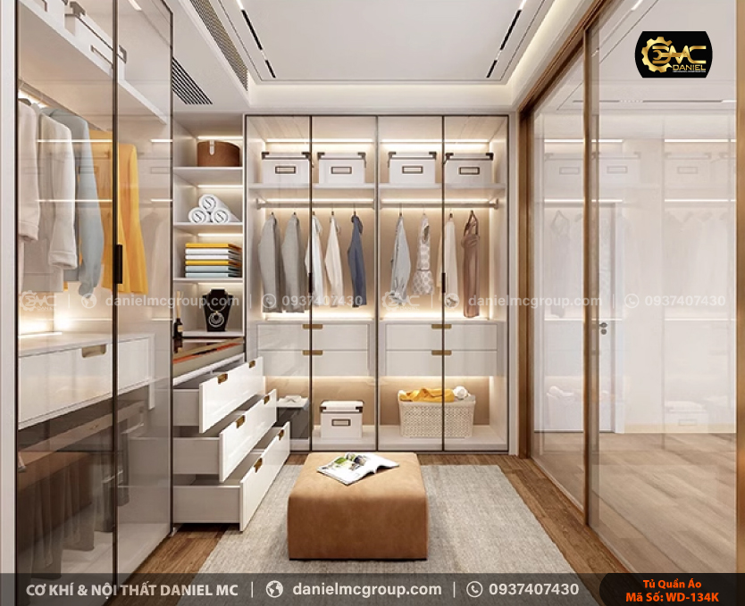 Tủ quần áo cánh kính WD-134K Tủ quần áo cánh kính WD-134K