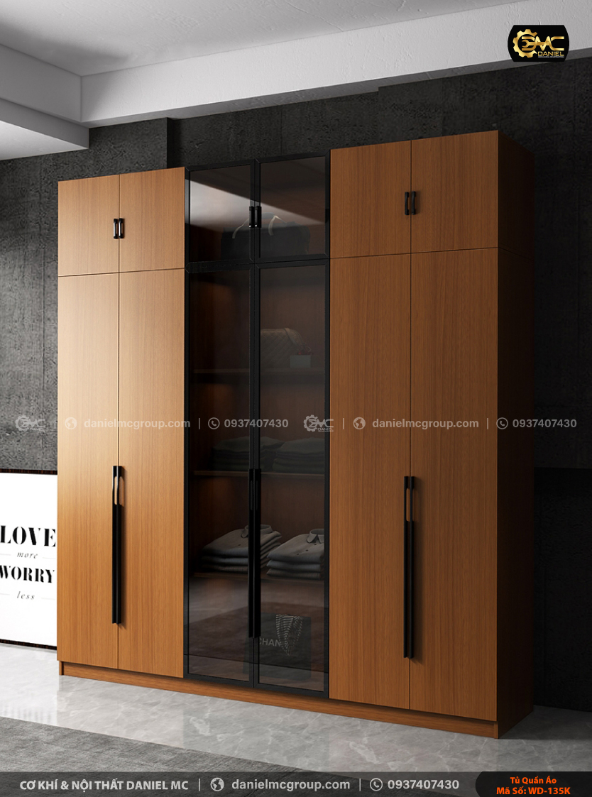Tủ quần áo cánh kính WD-135K Tủ quần áo cánh kính WD-135K