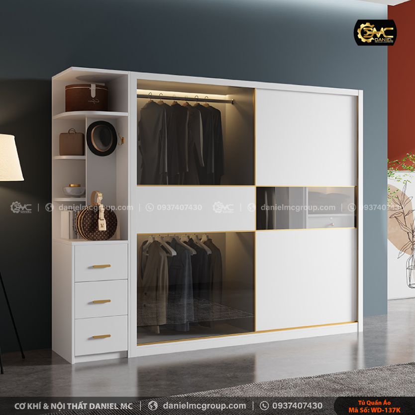 Tủ quần áo cánh kính WD-137K Tủ quần áo cánh kính WD-137K