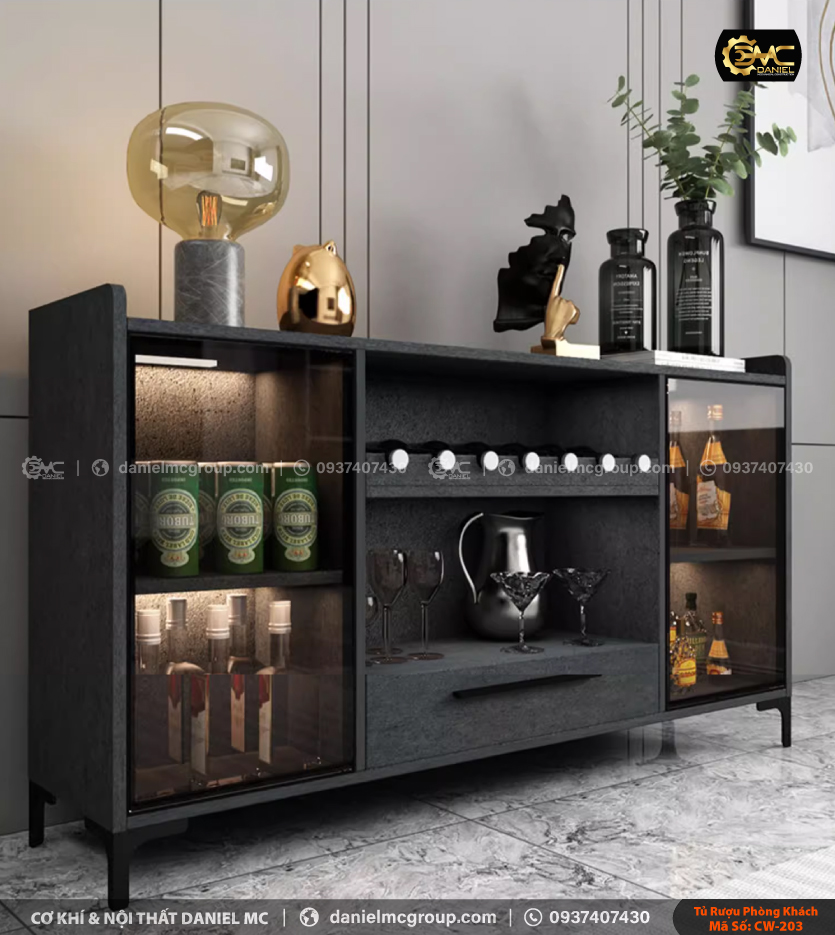 Tủ rượu cánh kính CW-203 Tủ rượu cánh kính CW-203