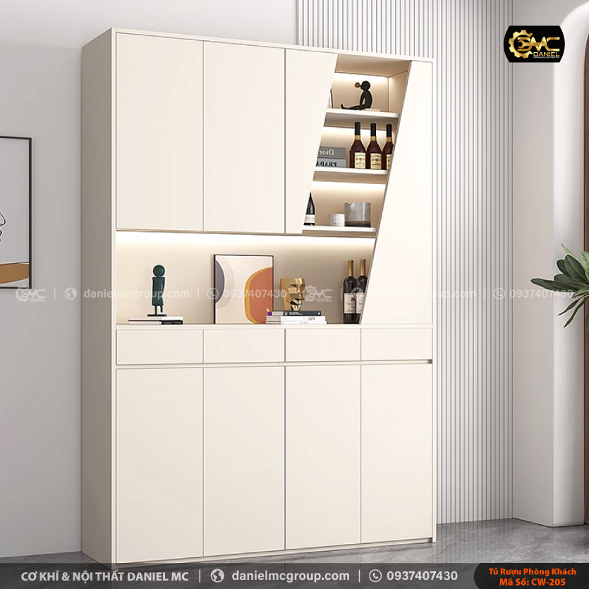 Tủ rượu cánh kính CW-205 Tủ rượu cánh kính CW-205