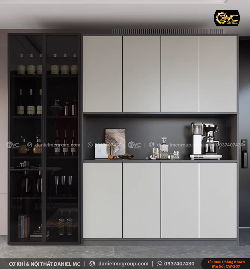 Tủ rượu cánh kính CW-207 Tủ rượu cánh kính CW-207
