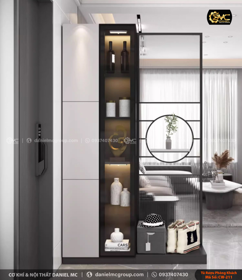 Tủ rượu cánh kính CW-211 Tủ rượu cánh kính CW-211