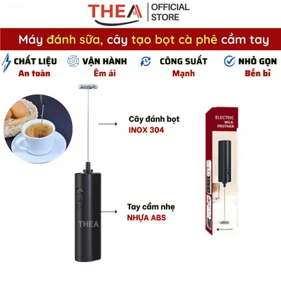 Máy đánh tạo bọt cà phê, sữa, kem muối cầm tay, cây đánh tạo bọt cafe, đánh trứng mini - THEA