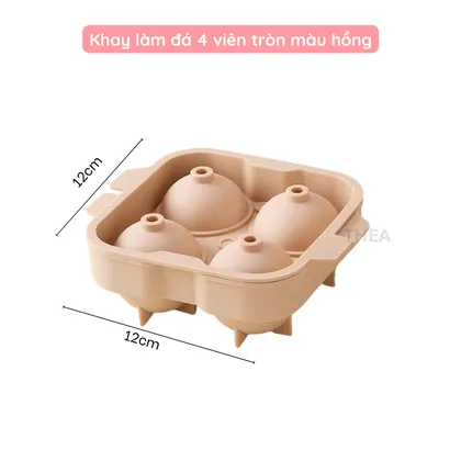Khay làm đá viên 100% silicone dày 6-8 vuông có nắp đậy kín để tủ lạnh lấy đá tiện lợi không mùi an toàn sức khỏe – THEA