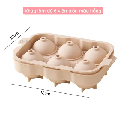 Khay làm đá viên 100% silicone dày 6-8 vuông có nắp đậy kín để tủ lạnh lấy đá tiện lợi không mùi an toàn sức khỏe – THEA