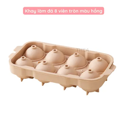Khay làm đá viên 100% silicone dày 6-8 vuông có nắp đậy kín để tủ lạnh lấy đá tiện lợi không mùi an toàn sức khỏe – THEA