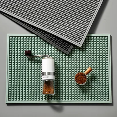Tấm lót nồi cách nhiệt, thảm lót PVC chống nóng, úp ly, cốc, chén bát dĩa ráo nước để bàn bếp, bàn cà phê, quầy bar-THEA