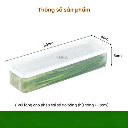 Hộp đựng thực phẩm, hộp nhựa bảo quản có nắp chia 4 ngăn đựng đồ ăn trữ đông tủ lạnh - THEA